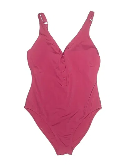 Pre-owned Andie One Piece Swimsuit In Burgundy