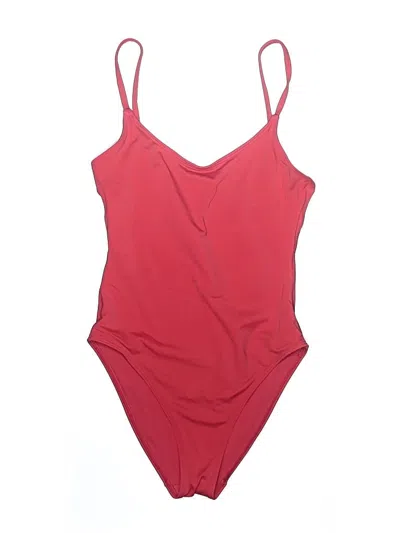 Pre-owned Andie One Piece Swimsuit In Burgundy