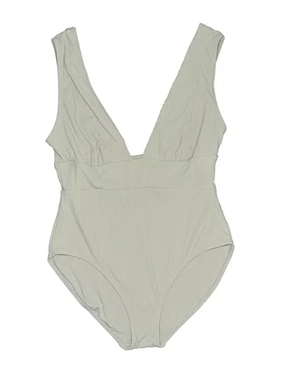 Pre-owned Andie One Piece Swimsuit In Gray