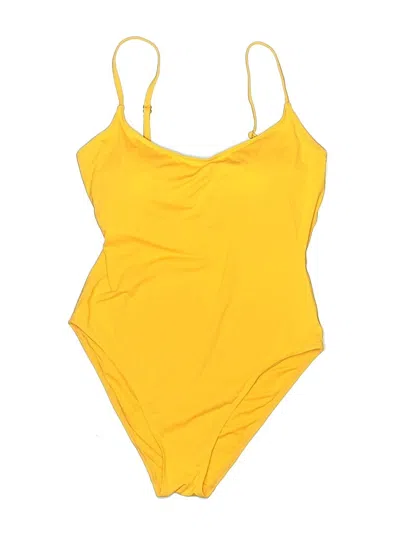Pre-owned Andie One Piece Swimsuit In Yellow