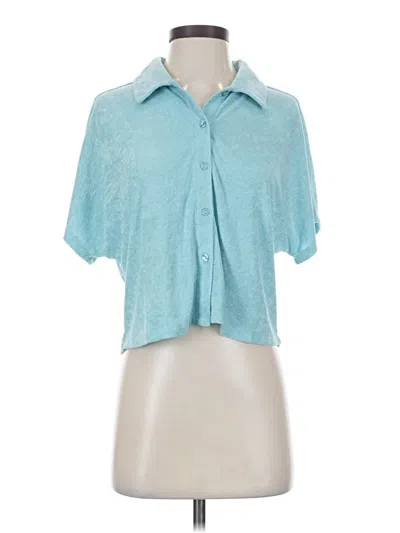 Andie Short Sleeve Blouse In Blue