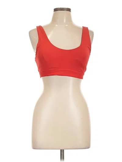 Pre-owned Andie Sports Bra In Red