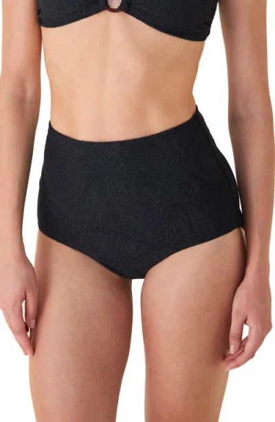 Andie Superhigh Waist Bikini Bottoms In Black