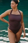 Andie Swim Aleta Plus One-piece Swimsuit In Brown