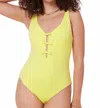 Andie Swim Mana Lace One Piece Swimsuit In Limeade