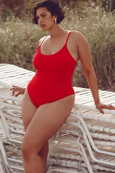 Andie Swim Plus Amalfi One-piece In Red