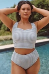 Andie Swim Plus High-waisted Bikini Bottoms In Blue