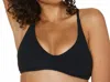 Andie Swim Valencia Bikini Top In Black Rib