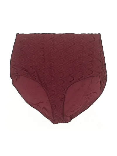 Pre-owned Andie Swimsuit Bottoms In Burgundy