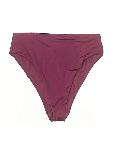 Pre-owned Andie Swimsuit Bottoms In Burgundy