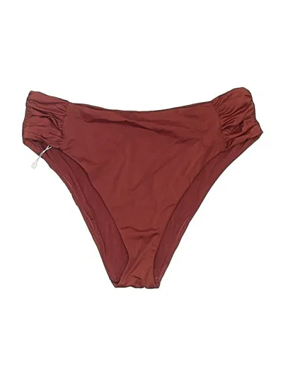 Pre-owned Andie Swimsuit Bottoms In Burgundy