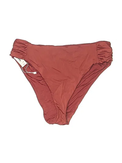 Pre-owned Andie Swimsuit Bottoms In Burgundy