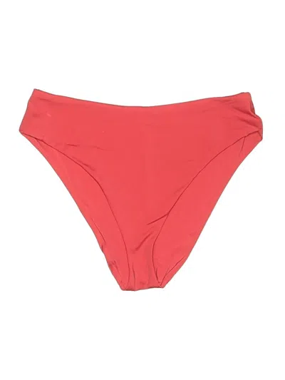 Pre-owned Andie Swimsuit Bottoms In Red