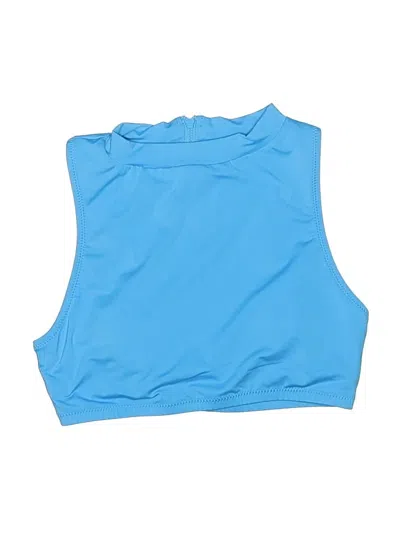 Pre-owned Andie Swimsuit Top Blue Swimwear