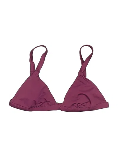 Andie Swimsuit Top Burgundy Solid Pattern Swimwear In Purple
