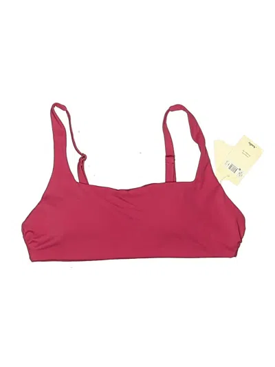 Pre-owned Andie Swimsuit Top Burgundy Swimwear
