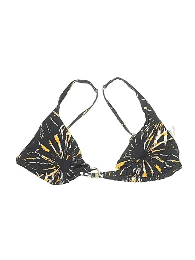 Andie Swimsuit Top Gold Print Pattern Swimwear