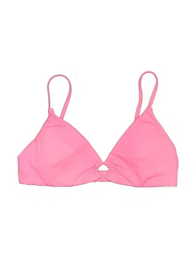 Pre-owned Andie Swimsuit Top Pink Swimwear
