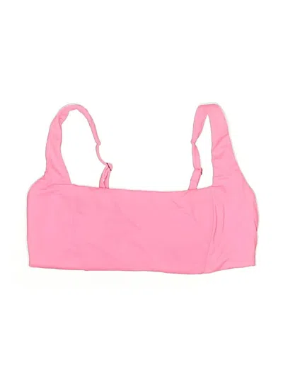 Pre-owned Andie Swimsuit Top Pink Swimwear
