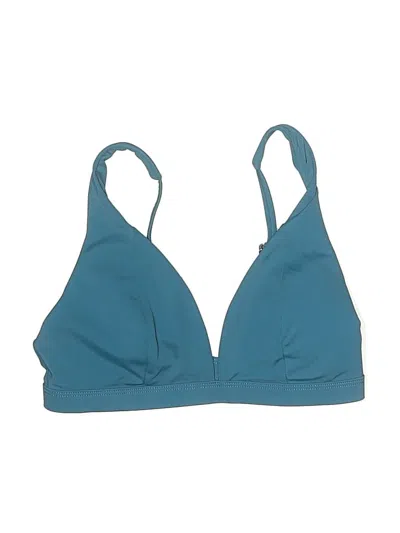Pre-owned Andie Swimsuit Top Teal Swimwear