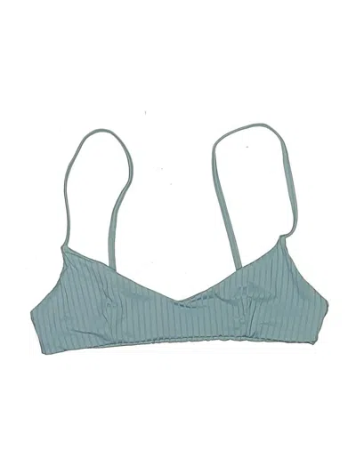 Pre-owned Andie Swimsuit Top Teal Swimwear