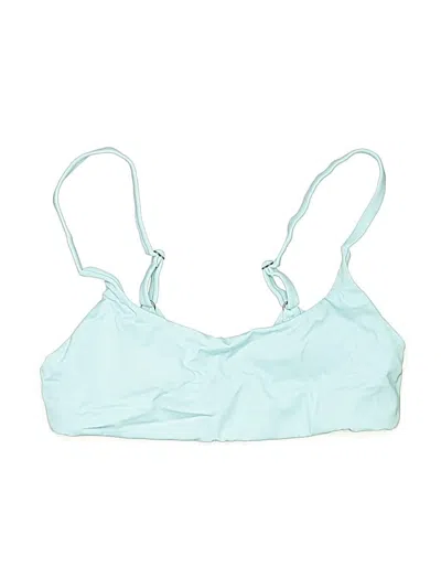 Pre-owned Andie Swimsuit Top Teal Swimwear In Blue