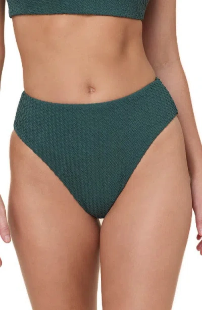 Andie The '90s High Waist Bikini Bottoms In Green