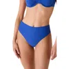 Andie The '90s High Waist Bikini Bottoms In Blue
