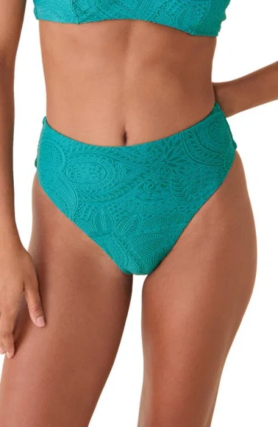 Andie The '90s High Waist Bikini Bottoms In Green