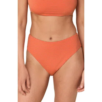Andie The '90s High Waist Bikini Bottoms In Orange