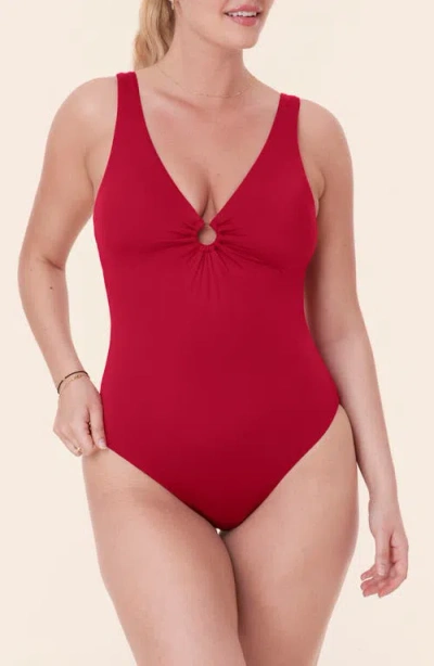 Andie The Bonita One-piece Swimsuit In Garnet