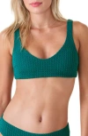 Andie The Delray Bikini Top In Green