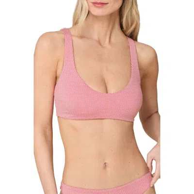 Andie The Delrey Scoop Neck Bikini Top In Pink