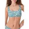 Andie The Devon Bikini Top In Blue