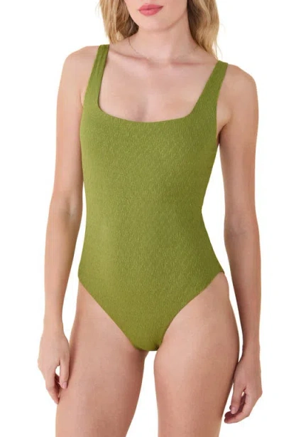 Andie The Devon Long Torso One-piece Swimsuit In Green