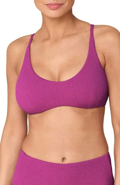 Andie The Essex Bikini Top In Purple