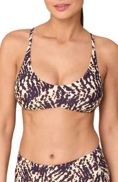 Andie The Essex Bikini Top In Brown