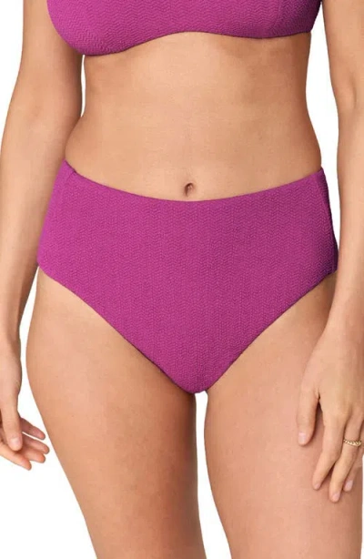 Andie The High Rise Bikini Bottoms In Purple