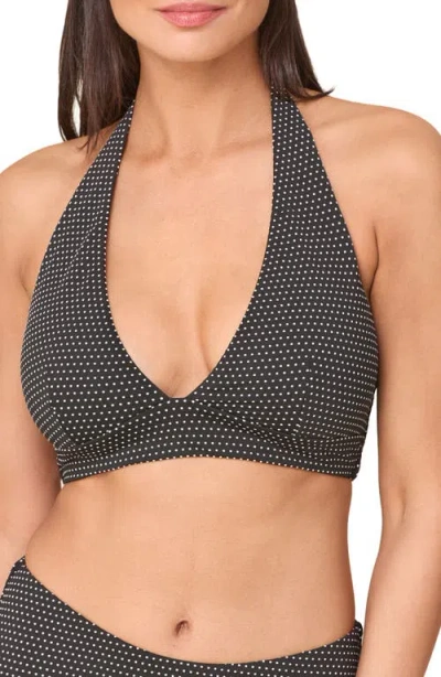 Andie The Majorca Halter Bikini Top In Black