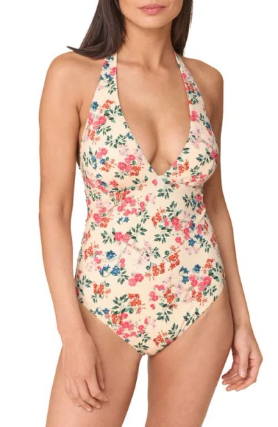 Andie The Majorca Halter One-piece Swimsuit In White