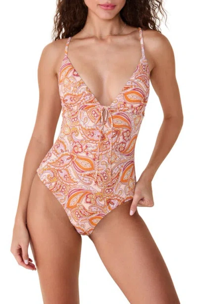Andie The Mali Keyhole One-piece Swimsuit In Multi