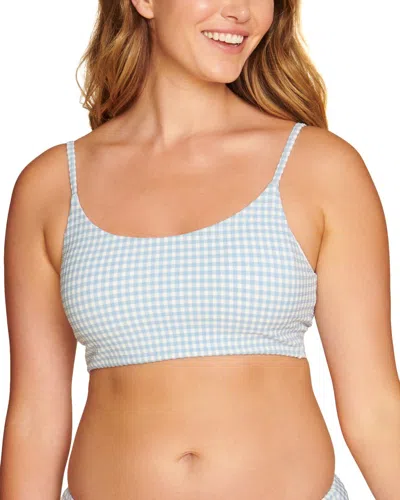 Andie The Maui Tankini Top In Gingham Pool