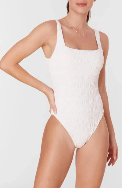 Andie The Miami Smock Detail One-piece Swimsuit In Sugar