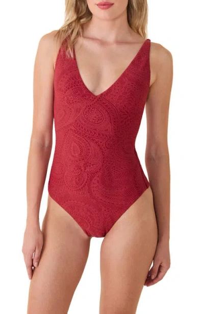 Andie The Ohana One-piece Swimsuit In Red