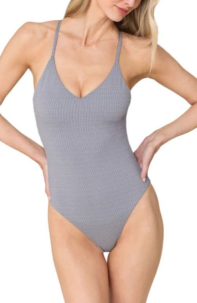 Andie The Palermo One Piece Swimsuit In Gray