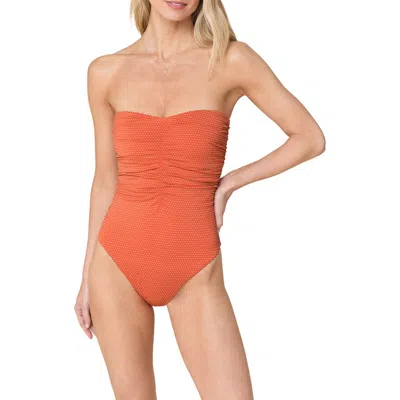 Andie The Pana Strapless One-piece Swimsuit In Orange