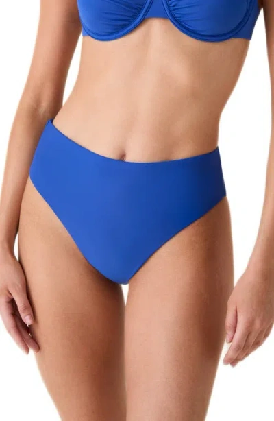Andie The Somer High Waist Bikini Bottoms In Blue
