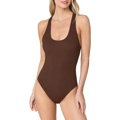 Andie The Tulum One-piece Swimsuit In Brown