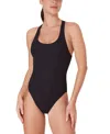 Andie Tulum Crossback One Piece Swimsuit In Black