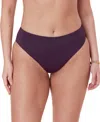 Andie Women's '90s High-waist High-cut Cheeky Bikini Bottoms In Acai